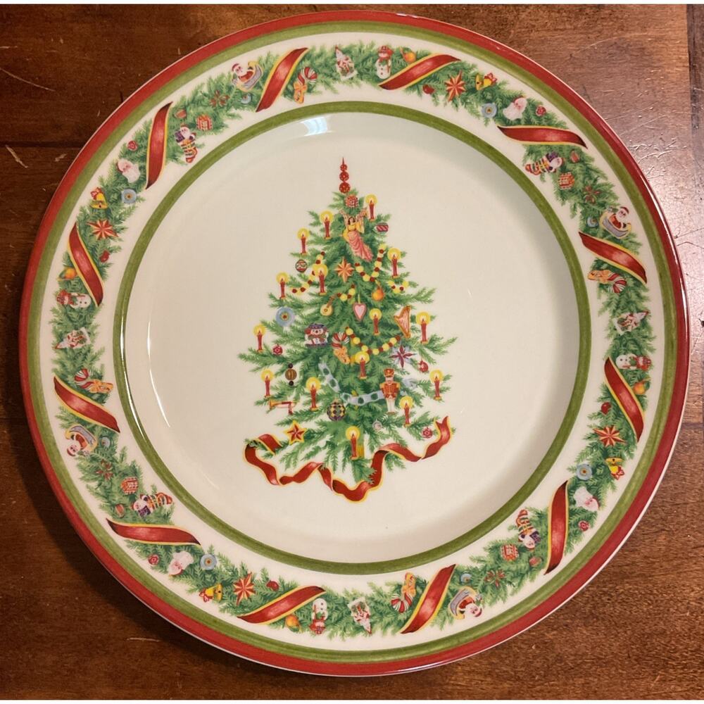 Christopher's Tree by Christopher Radko Dinner Plates 10 7/8" Set of 2 Columbia